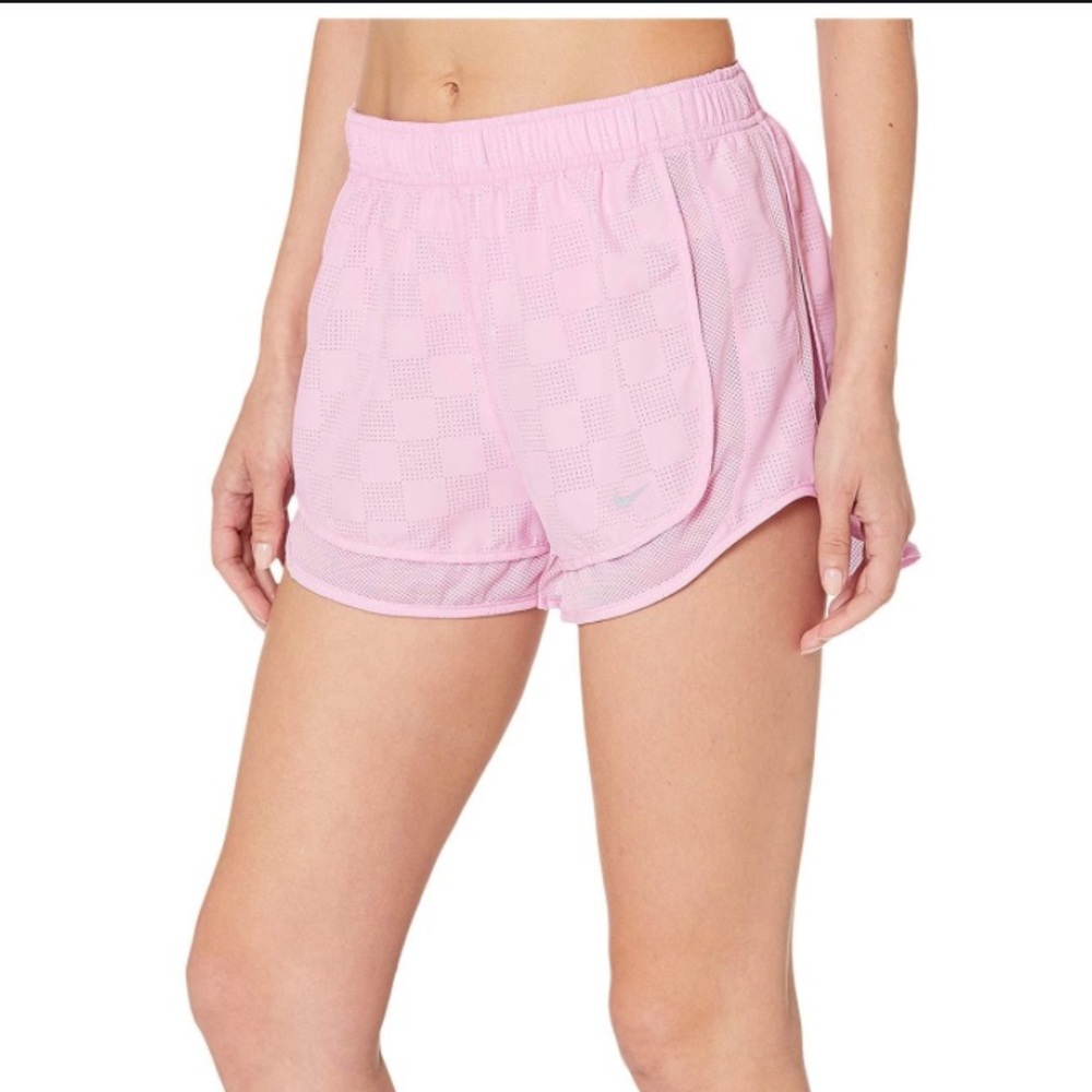 Nike Tempo Shorts in Checkerboard Pink